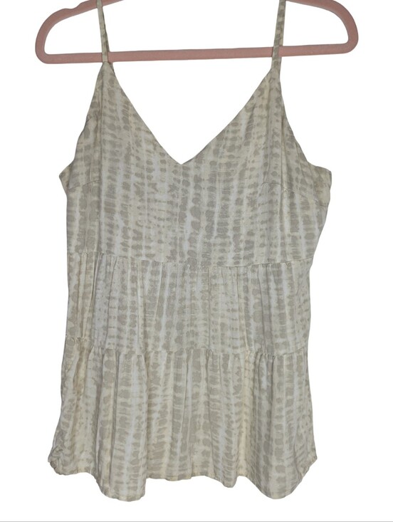 Old Navy Tops - Old Navy Snakeskin Tiered Tank Neutral Tones Size Medium